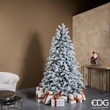 PRE-ORDINE EDG Enzo de Gasperi Albero di Natale Pino Merano innevato 210 cm senza led
