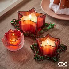 EDG Enzo De Gasperi Candela Stella H6,5 Cm D 10,5 Cm  Princes of the Night  Scatola Regalo