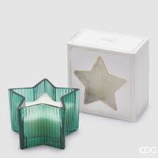 EDG Enzo De Gasperi Candela Stella H6,5 Cm D 10,5 Cm Cedar Scatola Regalo