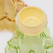 EDG Enzo De Gasperi Vaso Fiore in vetro con piede D15xH15.5 cm 4 varianti(1 unità)