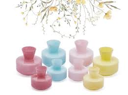 EDG Enzo De Gasperi Vaso Rotondo con Collo H20 cm Celeste