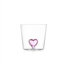 Ichendorf- Hearth Tumbler Bicchiere in vetro borosilicato, collezione Cuore Rosa