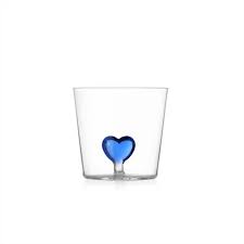 Ichendorf- Hearth Tumbler Bicchiere in vetro borosilicato, collezione Cuore Blu