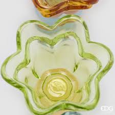 EDG Enzo De Gasperi Vaso Fiore in vetro con piede D15xH15.5 cm 4 varianti(1 unità)