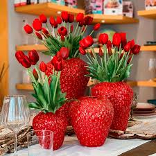EDG Enzo De Gasperi Set 2 Bouquet Di Tulipani Rosso H28 cm