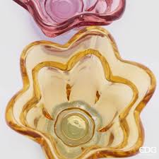 EDG Enzo De Gasperi Vaso Fiore in vetro con piede D15xH15.5 cm 4 varianti(1 unità)