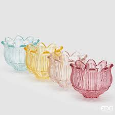 EDG Enzo De Gasperi Portacandela Tulip Testa H10 cm