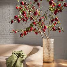 EDG Enzo De Gasperi Ramo di Melograno x7 con Foglie H76 cm Sfumato