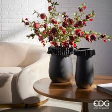 EDG Enzo De Gasperi Ramo di Melograno x7 con Foglie H76 cm Sfumato