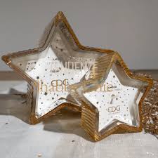 EDG Enzo De Gasperi Candela Stella H 4 Cm D 8,5 Cm Ambra Scatola Regalo