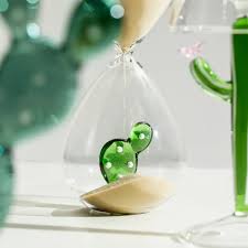 Ichendorf Milano Desert Plants Clessidra Cactus Verde in Vetro Borosilicato
