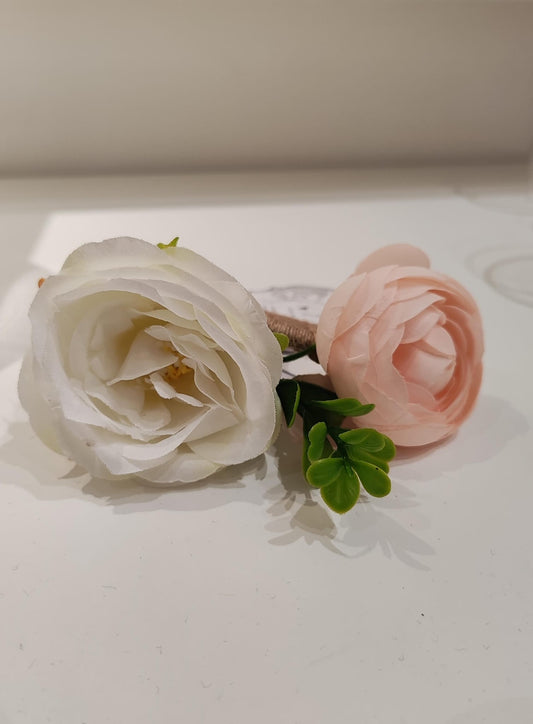Blanc Mariclo' Portatovagliolo Rosa Assortito in Due Colori Bianco E Rosa
