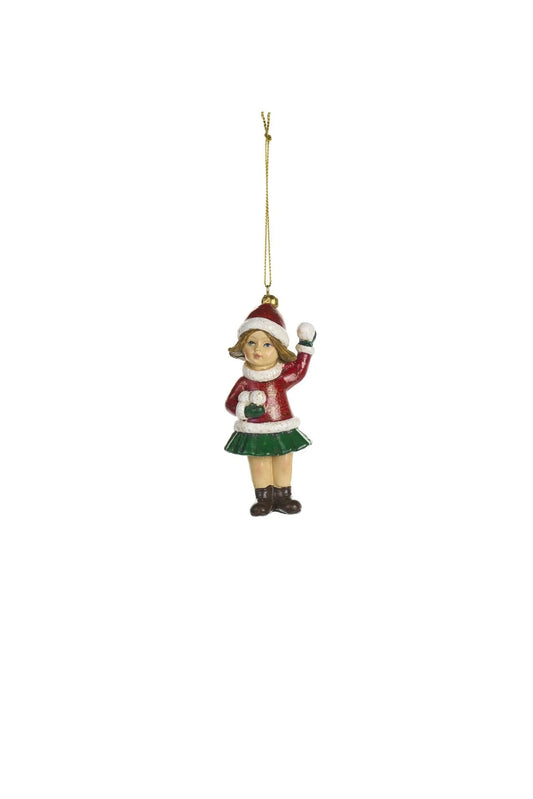 Nuvole di Stoffa Decoro Bimbi in resina "Storia di Natale" H11 cm 2 varianti(1 unità)