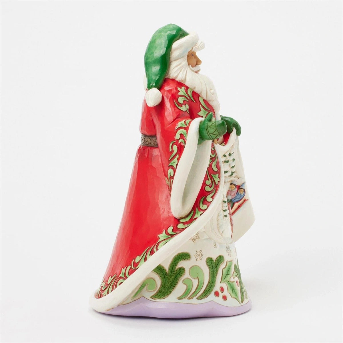 Jim Shore Enesco Babbo Natale musicale con scena invernale 26cm