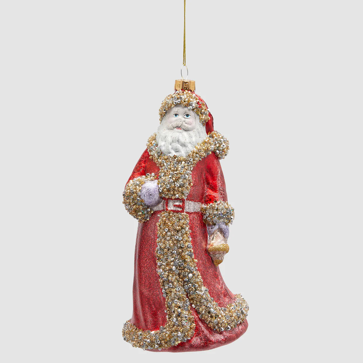 EDG Enzo De Gasperi Addobbo Pallina Babbo Natale 19cm Vetro