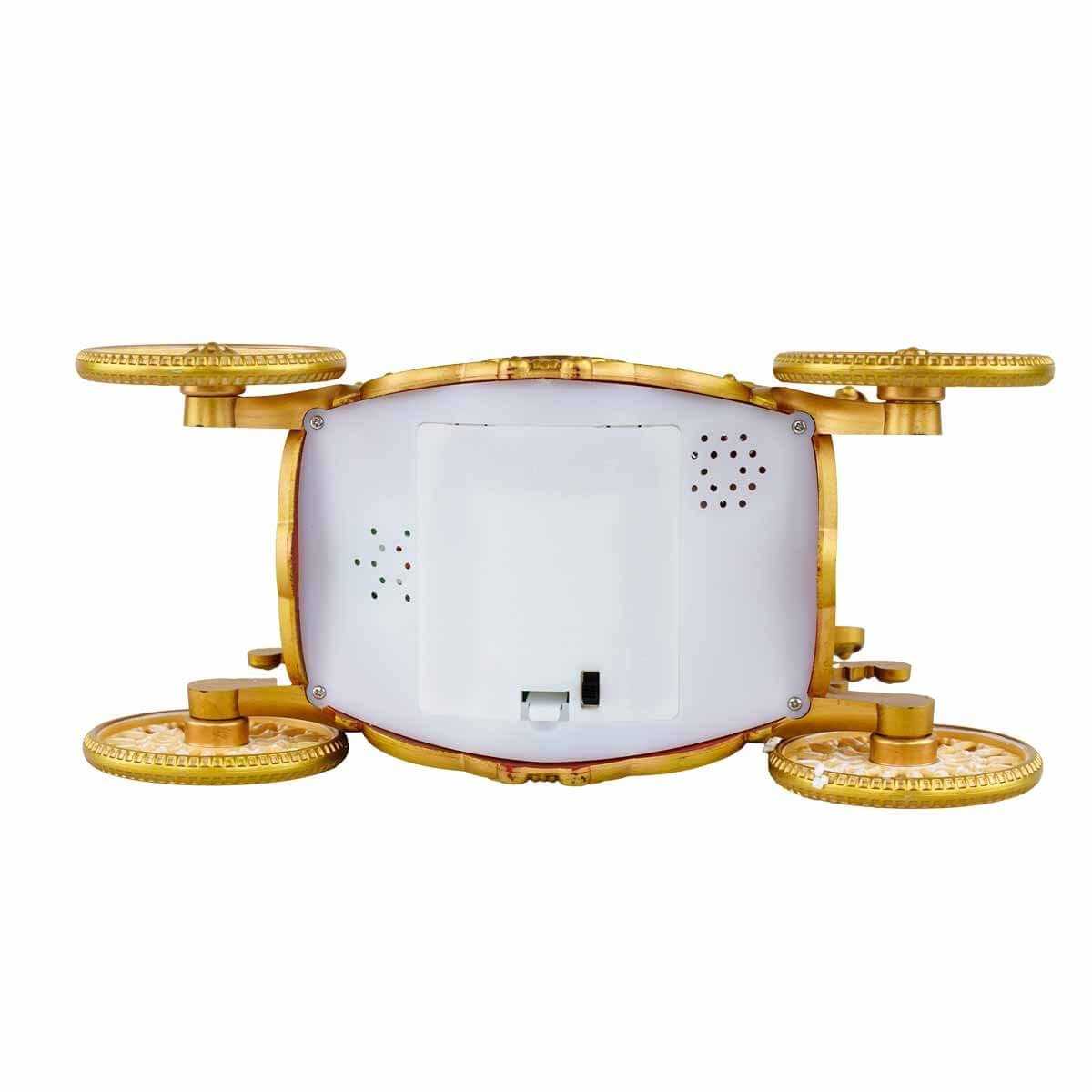 EDG Carrozza con Babbo Natale di Lusso con Musica e Luci LED 23x26cm