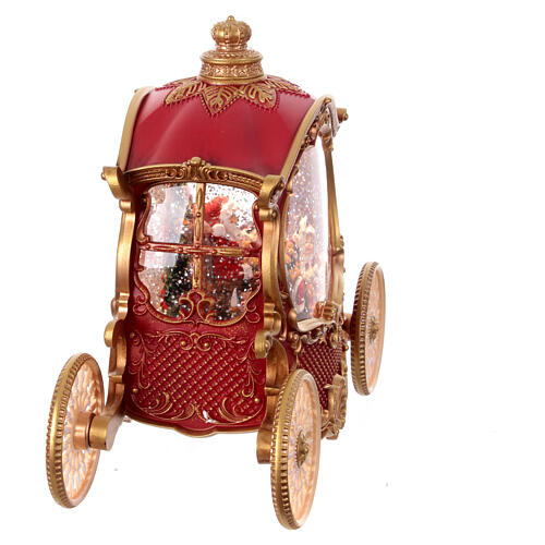 EDG Carrozza con Babbo Natale di Lusso con Musica e Luci LED 23x26cm