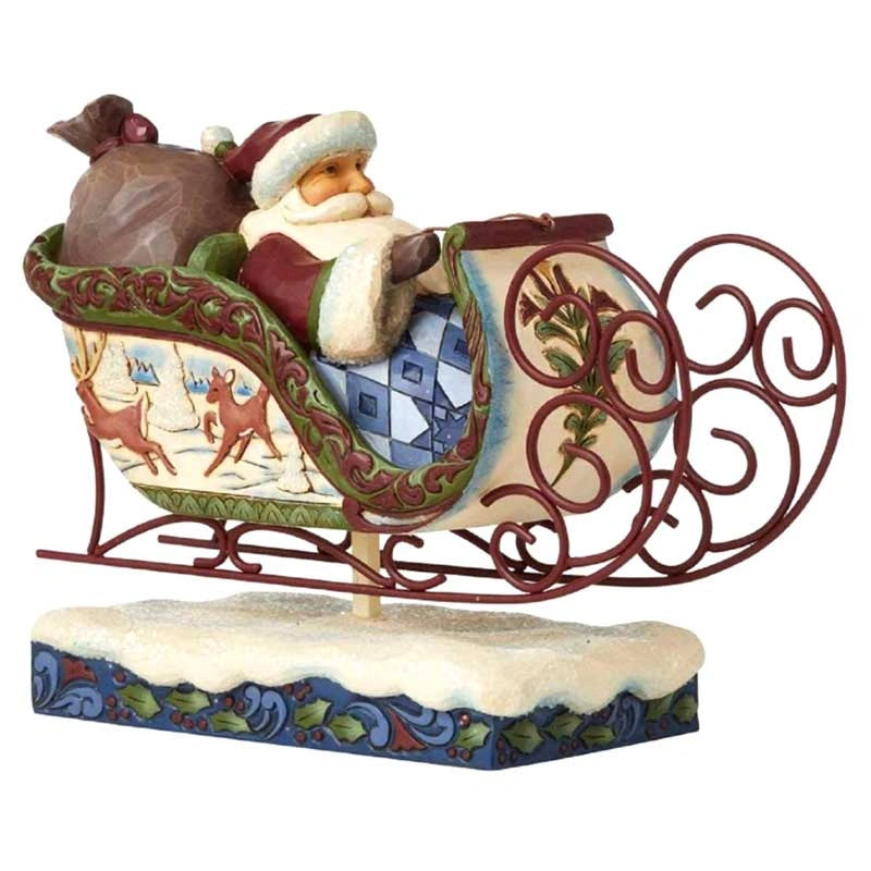 Babbo Natale in slitta con doni 19 cm Jim Shore