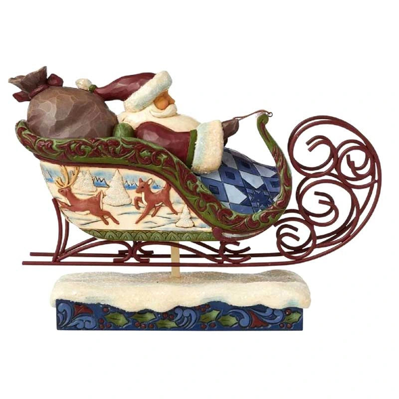 Babbo Natale in slitta con doni 19 cm Jim Shore