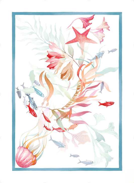 Tessitura Toscana Telerie Strofinaccio Ondiva Blu Cm 50x70