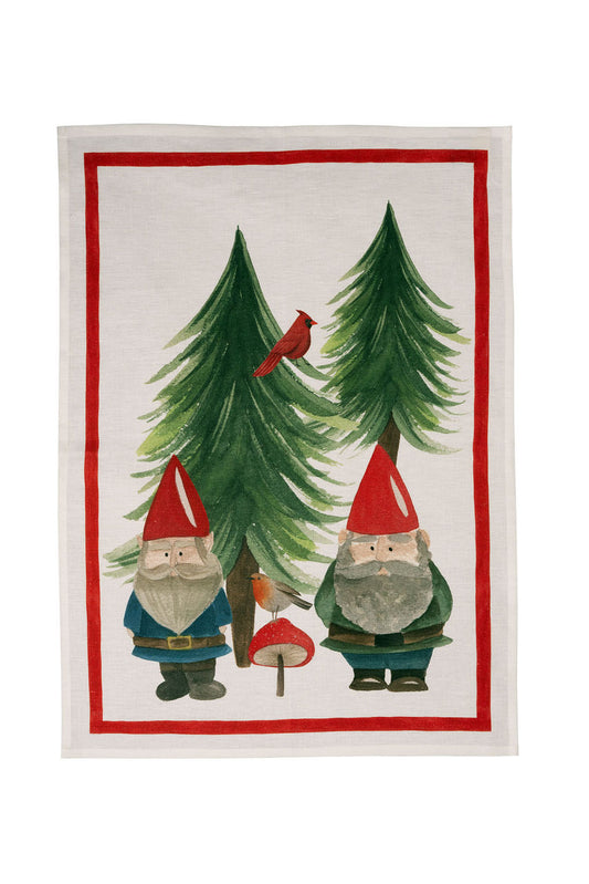 TESSITURA TOSCANA TELERIE JOLLY ELF CANOVACCIO DA CUCINA DI LINO RED