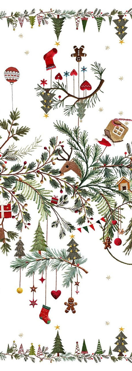 TESSITURA TOSCANA TELERIE RUDY RUNNER TAVOLO VIS A VIS DI COTONE 45X170CM