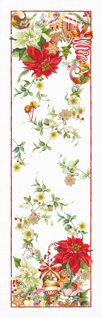 TESSITURA TOSCANA TELERIE MARZAPEPE RUNNER TAVOLO VIS A VIS DI LINO  50X170