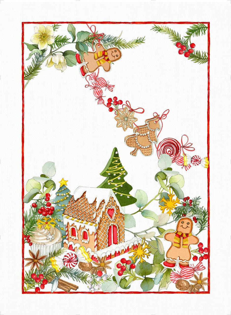 TESSITURA TOSCANA TELERIE MARZAPEPE CANOVACCIO DI LINO  50X70CM CASETTA