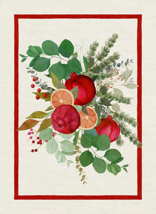 TESSITURA TOSCANA TELERIE GARLAND  GLEE CANOVACCIO DA CUCINA DI LINO RED