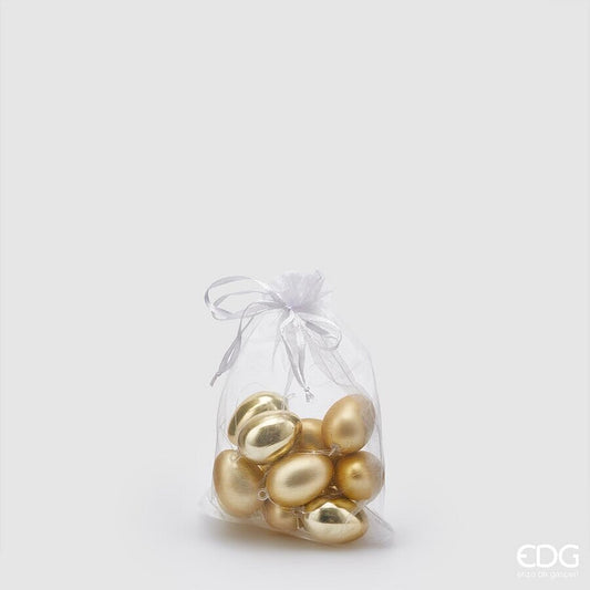 Enzo de Gasperi Decorazione uova matt+shiny confezione 12 pezzi gold