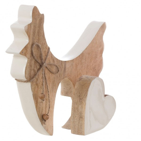 Blanc Mariclò Decoro Gallina Con Cuore 20x2xH23 cm