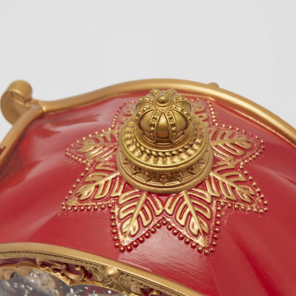 EDG Carrozza con Babbo Natale di Lusso con Musica e Luci LED 23x26cm