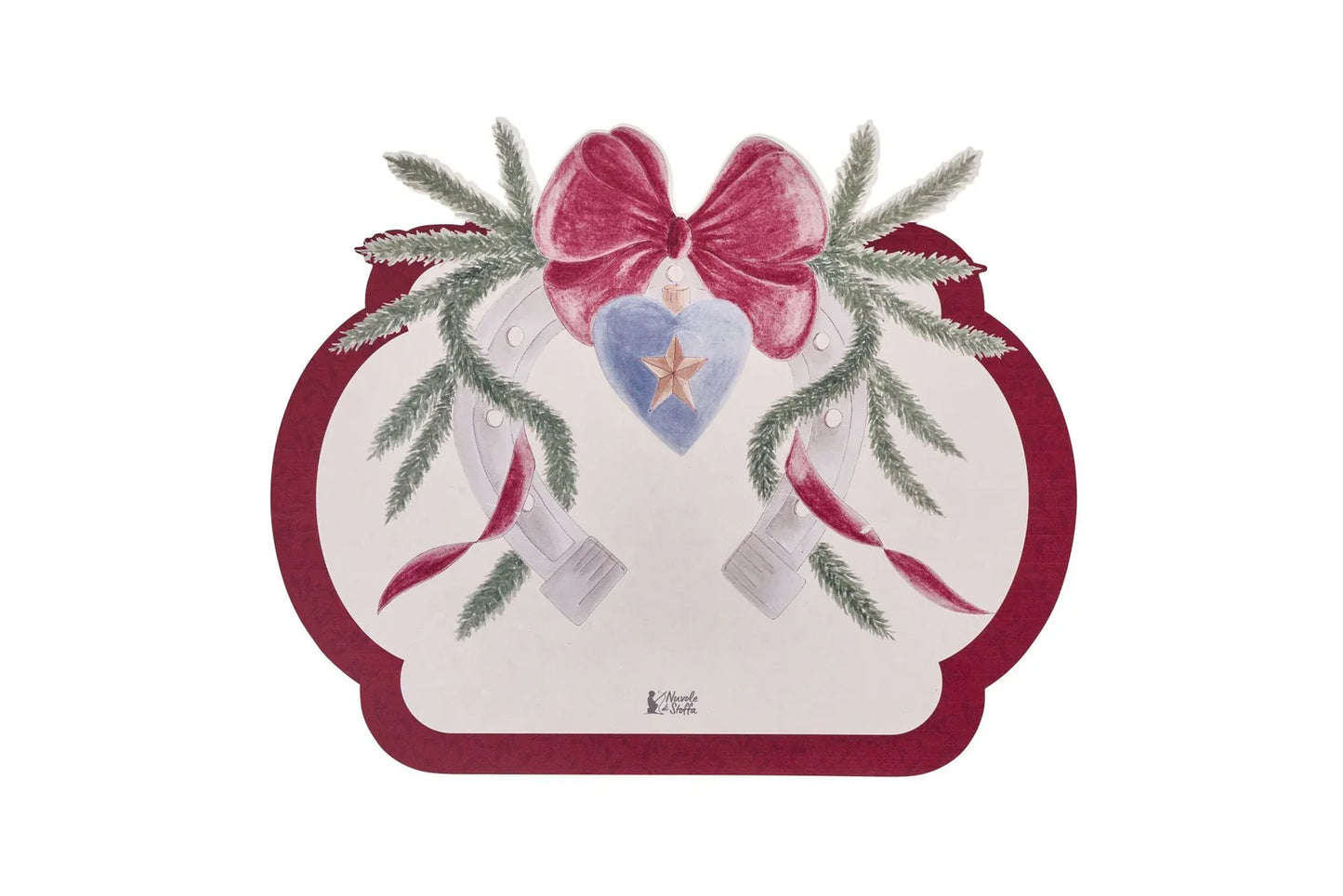 Nuvole di Stoffa Set 2 Tovagliette natalizie in vinile "Giostra" 45x37 cm