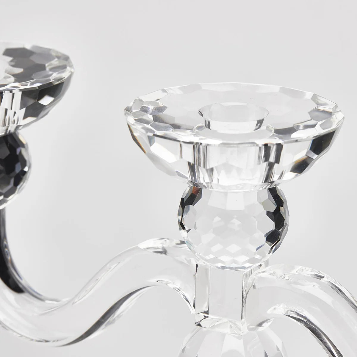 EDG Enzo De Gasperi Portacandele Crystal 3 Braccia H30 cm