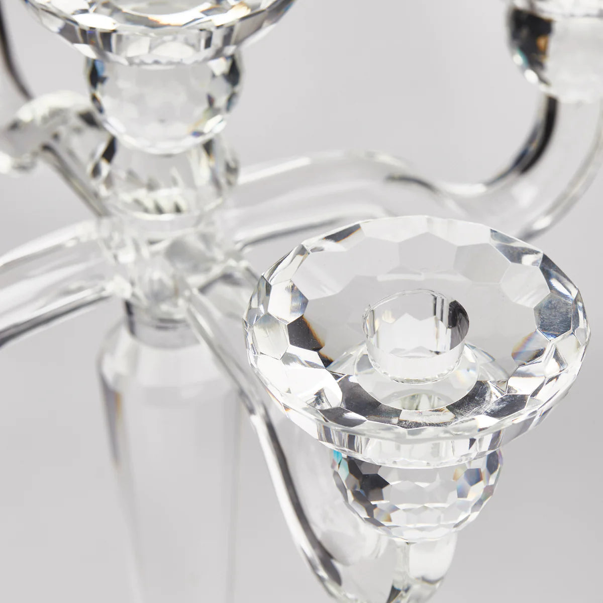 EDG Enzo De Gasperi Portacandele Crystal 5 Braccia H31 cm