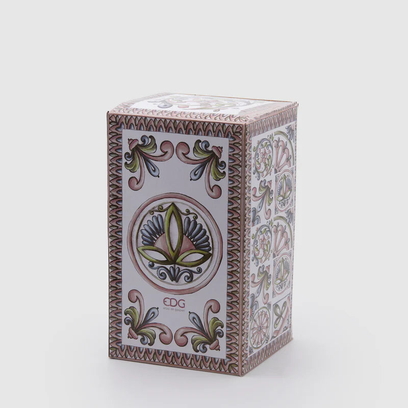 EDG Enzo De Gasperi Portacandela Sicily Pomegrane Verde H36 cm