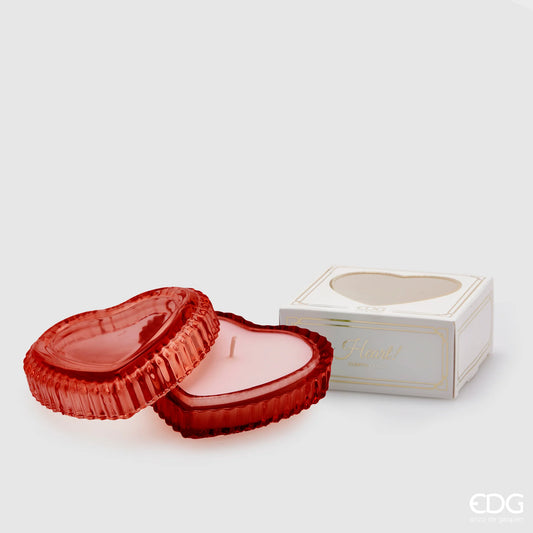 EDG Enzo De Gasperi Candela Cuore H4 D9 cm Rossa