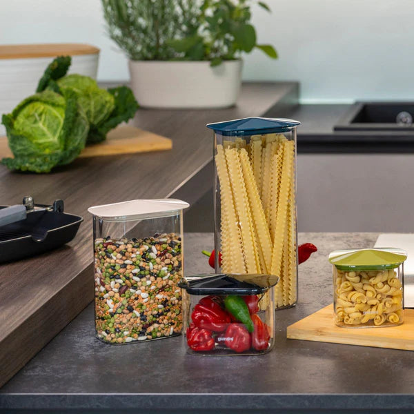 Guzzini-Barattoli In Vetro Quadrati "Fresh&Style" - S Nero 650 Ml