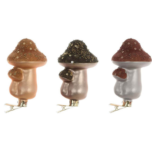 Blanc Mariclo Decoro in vetro fungo con clip – 3 colorazioni