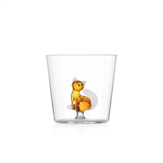 Ichendorf Tabby Cat tumbler gatto ambra con coda bianca by Alessandra Baldereschi
