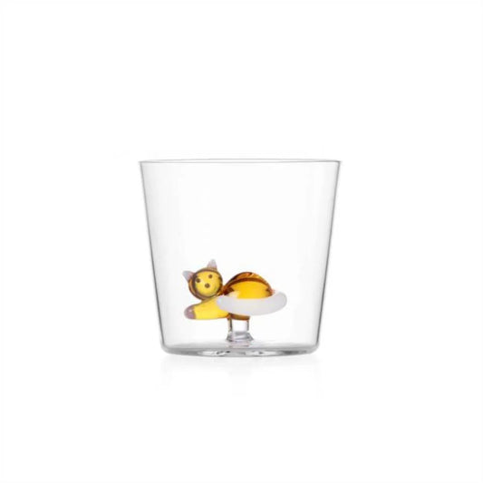 Ichendorf Tabby Cat tumbler gatto sdraiato ambra coda bianca by Alessandra Baldereschi