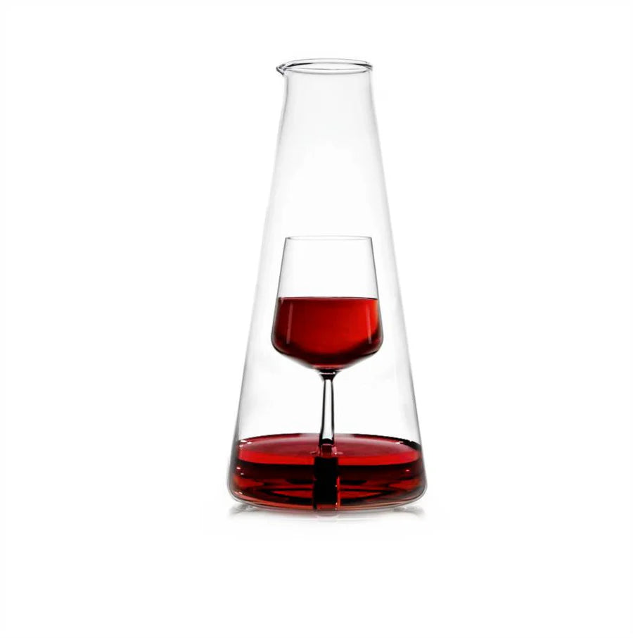 Ichendorf Milano Inbottiglia Decanter Vino con Calice H22.5 cm