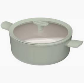 BergHOFF Casseruola antiaderente con coperchio Balance Sage 28cm