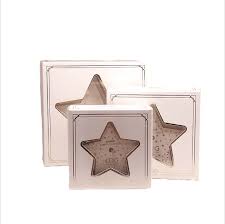 EDG Enzo De Gasperi Candela Stella H 8 Cm D 13,5 Cm Ambra Scatola Regalo