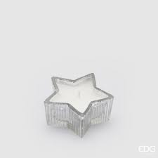 EDG Enzo De Gasperi Candela Stella H 8 Cm D 13,5 Cm Vanilla Scatola Regalo