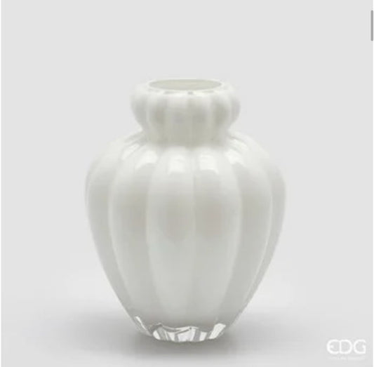 EDG Enzo De Gasperi Chignon Vase H20 Bianco