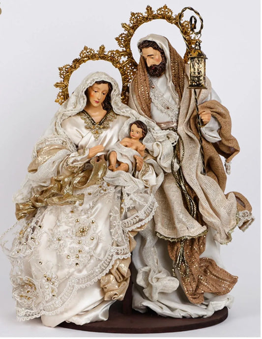 Fiori Di Lena Sacra famiglia su base tonda alta 45 cm