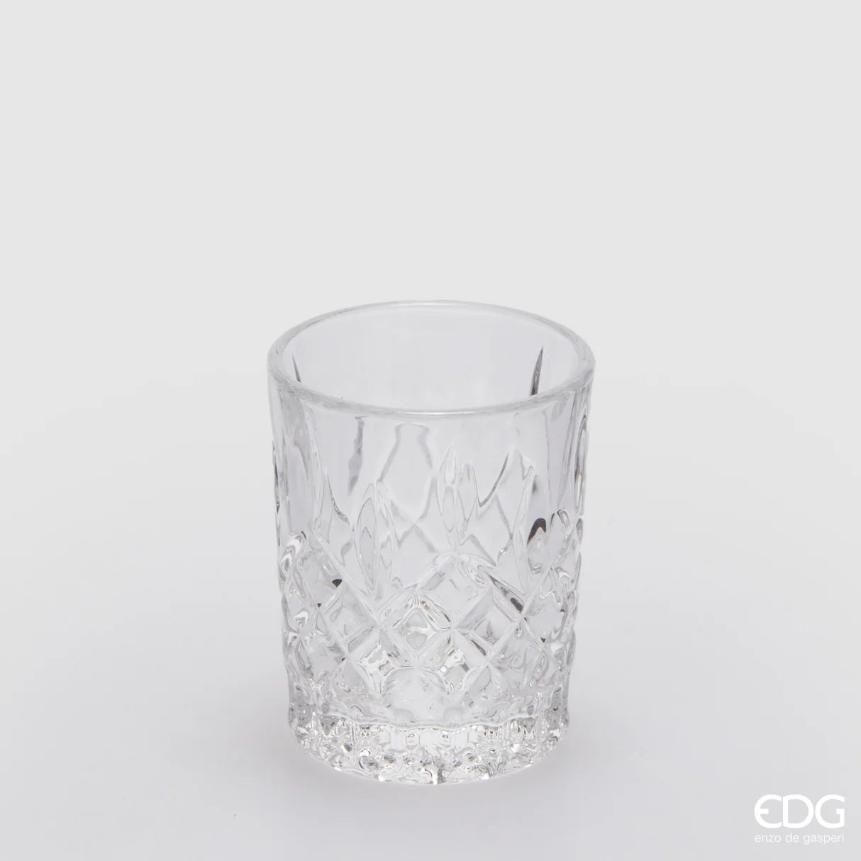 EDG Enzo De Gasperi Bicchiere Sfaccettato Rotondo H 6,2 Cm D 5 Cm 4 Pz