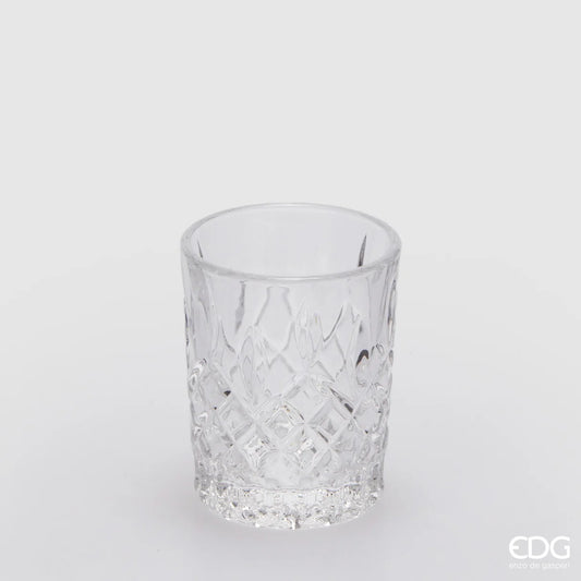 EDG Enzo De Gasperi Bicchiere Sfaccettato Rotondo H 6,2 Cm D 5 Cm 4 Pz