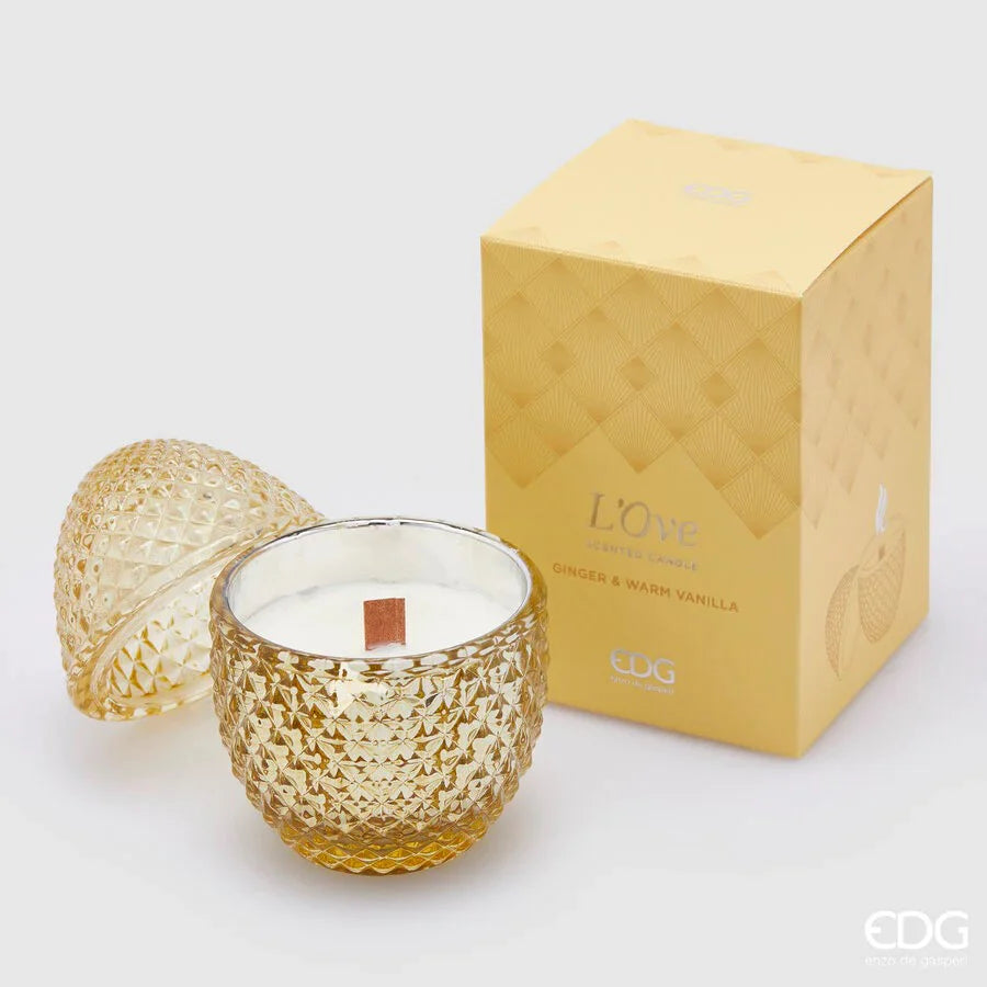 EDG Enzo de Gasperi Candela Uovo Ginger e Warm H12 D8 cm